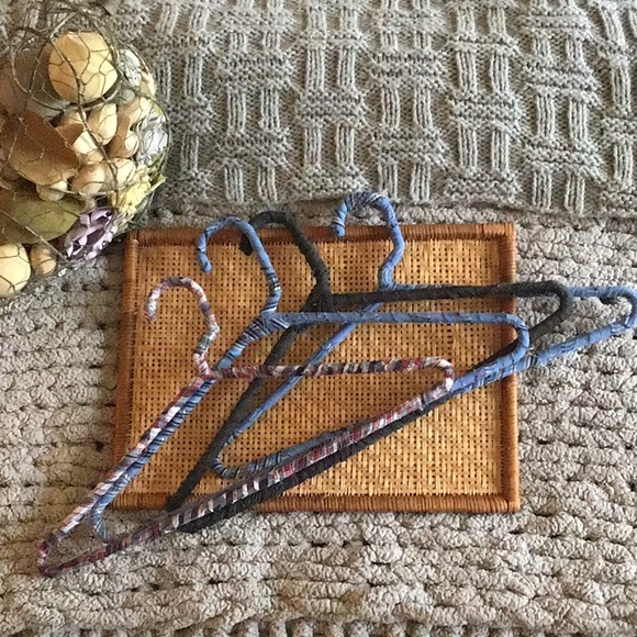 Hand Crafted Other - Fabric up-cycled hangers - no-slip, plaid - 4